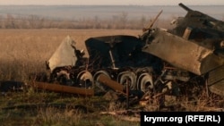 Уничтоженная военная техника недалеко от с. Роботино Запорожской области