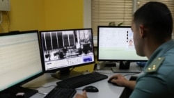 Сотрудник пограничной службы России на Верхнем Ларсе 