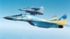 МиГ-29 ВВС Украины в сопровождении F-16