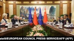 Chinese and European diplomats at a meeting. (file photo)