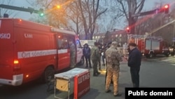 Алматыдағы хостелдердің бірінде болған өрт. Алматы қалалық төтенше жағдай департаменті таратқан сурет. 30 қараша 2023 жыл.