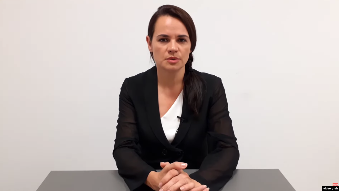 Svetlana Țihanovskaia cere organizarea de noi alegeri în Belarus