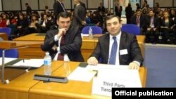 Представители Армении в Европейском суде по правам человека во время слушаний по делу «Саркисян против Азербайджана», Страсбург, 5 февраля 2014 г. (фотография – Генпрокуратура Армении)