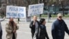 Protest radnika Kosmosa u Banjaluci, april 2015.