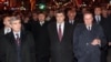 Слева направо: Арам Саргсян, Степан Демирчян и Левон Тер-Петросян во время шествия АНК (архивная фотография) 