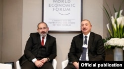 Հայաստանի վարչապետ Նիկոլ Փաշինյանի և Ադրբեջանի նախագահ Իլհամ Ալիևի հանդիպումը Դավոսում, 22-ը հունվարի, 2019թ․