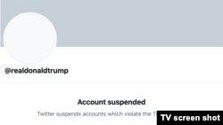 Принт скрин од профилот на Трамп на Твитер. 