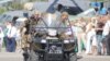 Kyrgyzstan – Special troops "Scorpion" of the Ministry of Defence Kyrgyzstan. Performance on celebration of the 100 anniversary of the Air Force of Russia on air base in the Kant, on 12Aug2012