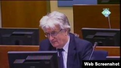 Snimak suđenju Radovanu Karadžiću, bivšem lideru bosanskih Srba za ratne zločine u Bosni i Hercegovini sudi, Hag, 26. januar 2011.