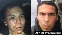 Стамбульский стрелок Абдулкадыр Машарипов до (справа) и после нападения на ночной клуб Reina в Стамбуле. 