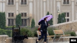 MACEDONIA - Rain in Skopje