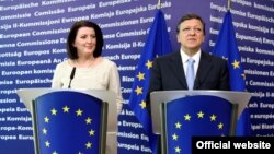 Atifete Jahjaga i Žoze Manuel Barozo, 18. jul 2012.