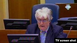 Radovan Karadžić tokom na suđenju u Hagu, 28 septembar 2010.