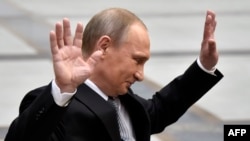 Президент Росії Володимир Путін після щорічної «Прямої лінії». Москва, 14 квітня 2016 року