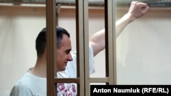 Олег Сенцов на суді в Росії в день винесення вироку, 25 серпня 2015 року
