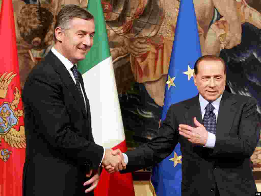 Susret sa Silviom Berlusconiem u Rimu, 17.07.2008. Foto: EPA / Giuseppe Giglia