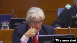 Lider bosanskih Srba Radovan Karadžić tokom suđenja za genocid i ratne zločine, Hag, 04. novembar 2010.