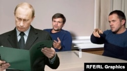 Владимир Путин, Руслан Боширов и Александр Петров (коллаж)