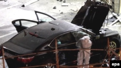 Pukanićev automobil nakon eksplozije