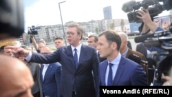 Српскиот претседател Алексадар Вучиќ и министерот за финансии Синиша Мали, архивска фотографија 