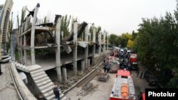 Обвалившееся недостроенное здание по адресу Ханджяна 20