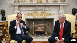  Канцлер Германии Фридрих Мерц и президент США Дональд Трамп