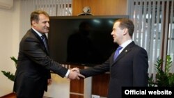 Встреча Дмитрия Медведва и Анатолия Бибилова во Владикавказе